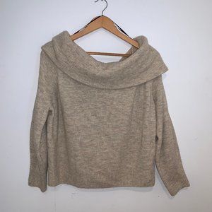 2/35 H&M Off-The-Shoulder Beige Sweater